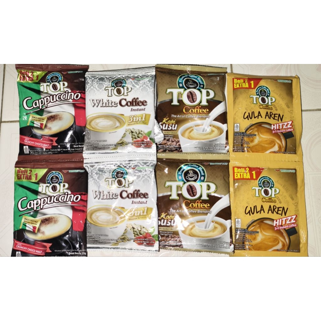Top Kopi Susu - Cappucino - White Coffee - Gula Aren Renceng