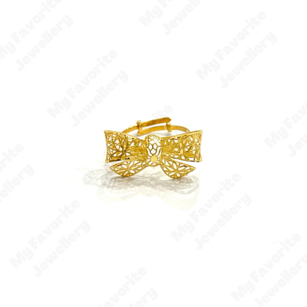 Cincin Fusion Model Pita Adjustable Cincin Emas Asli Kadar 700 16K