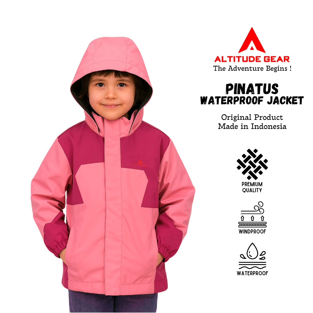 Jaket Gunung Anak Laki Laki Perempuan Altitude Gear Double Polar Waterproof