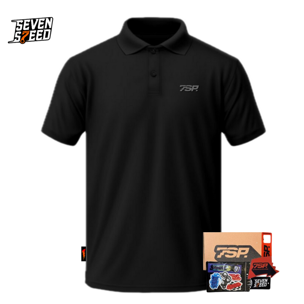 Sevenspeed Kaos Polo Pria SEVENSIGN Motif Embrodiry High Density Kain Pollycotton Premium
