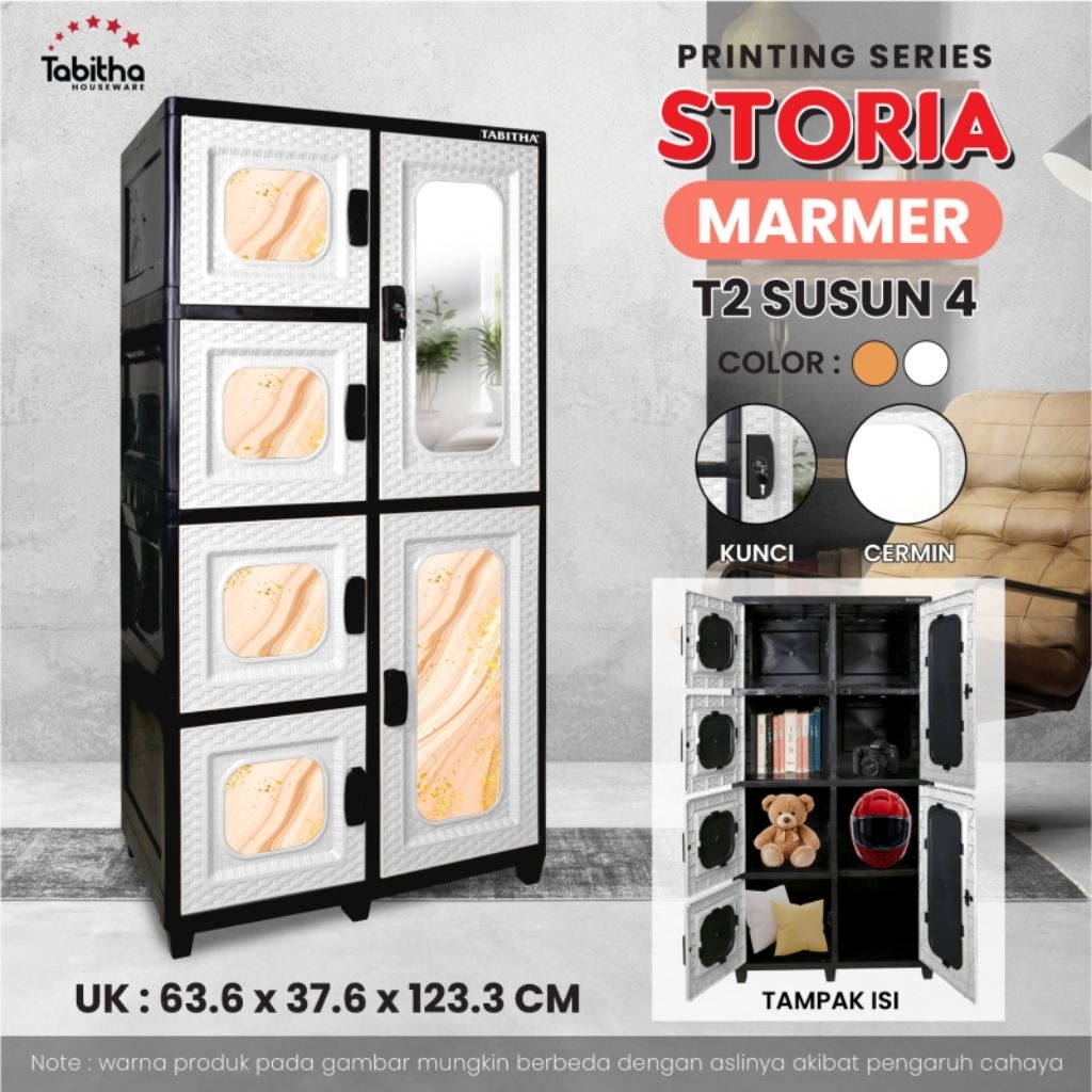 TABITHA LEMARI PLASTIK SERBAGUNA / LEMARI TABITHA STORIA / LEMARI 4 SUSUN / 3 SUSUN / LEMARI 2 SUSUN