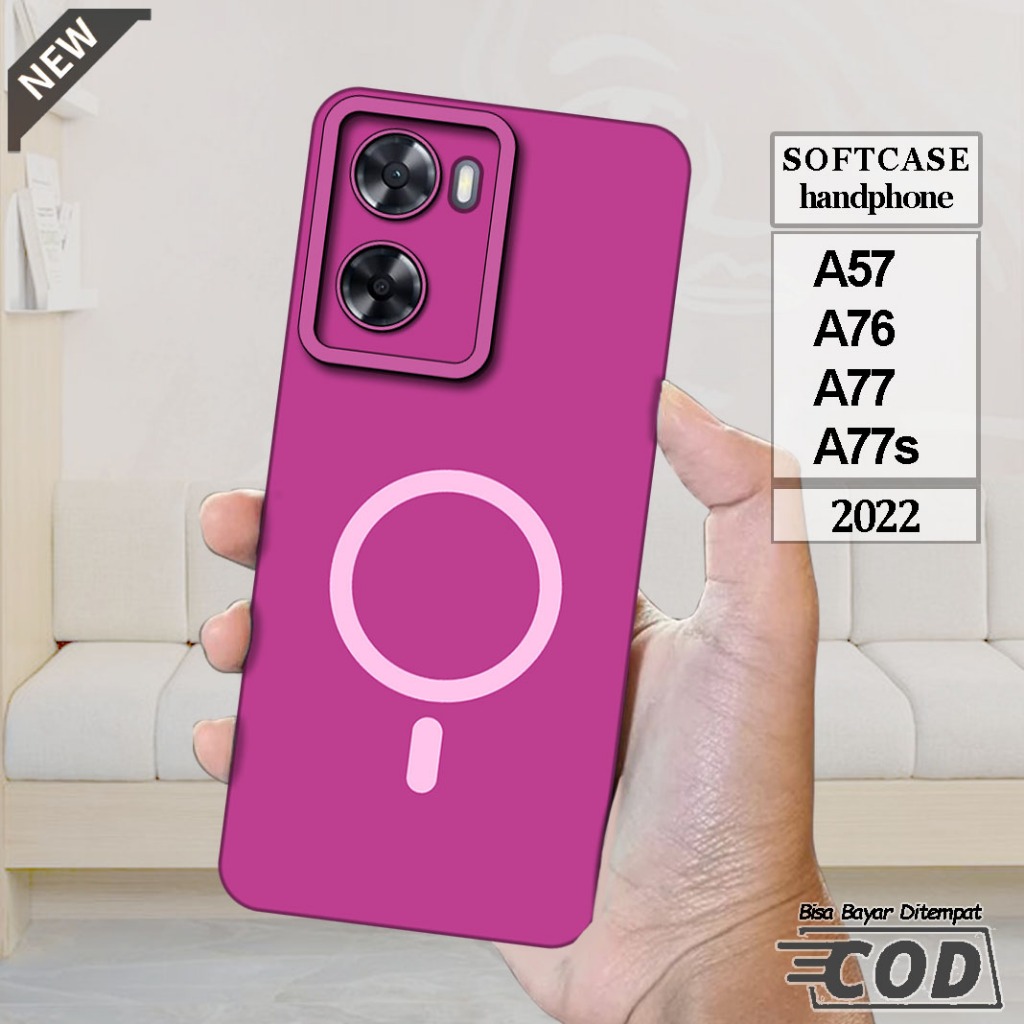Case OPPO A57 _OPPO A76 _OPPO A77 _OPPO A77s  -Casing Silikon  hitam bening lentur elastis keren