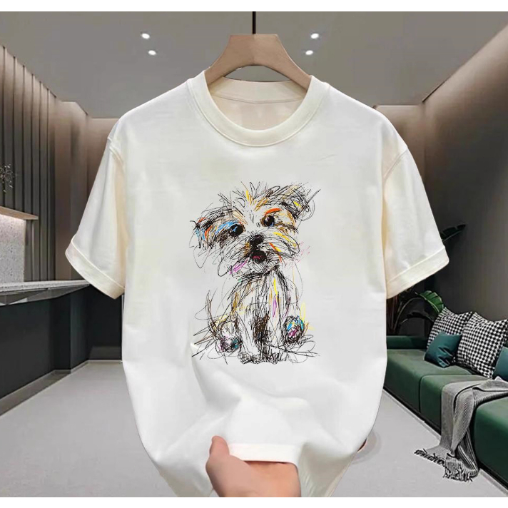 COD Kaos Oblong Katun Gaya Keren Musim Panas Model Oversize Street Fashion Hits di Instagram