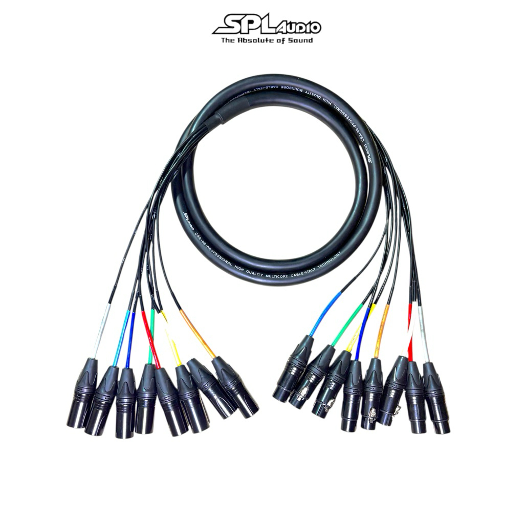 Kabel Snake isi 8 Chanel Kabel Snake 8ch komplit dengan Jack male dan female kabel Spl