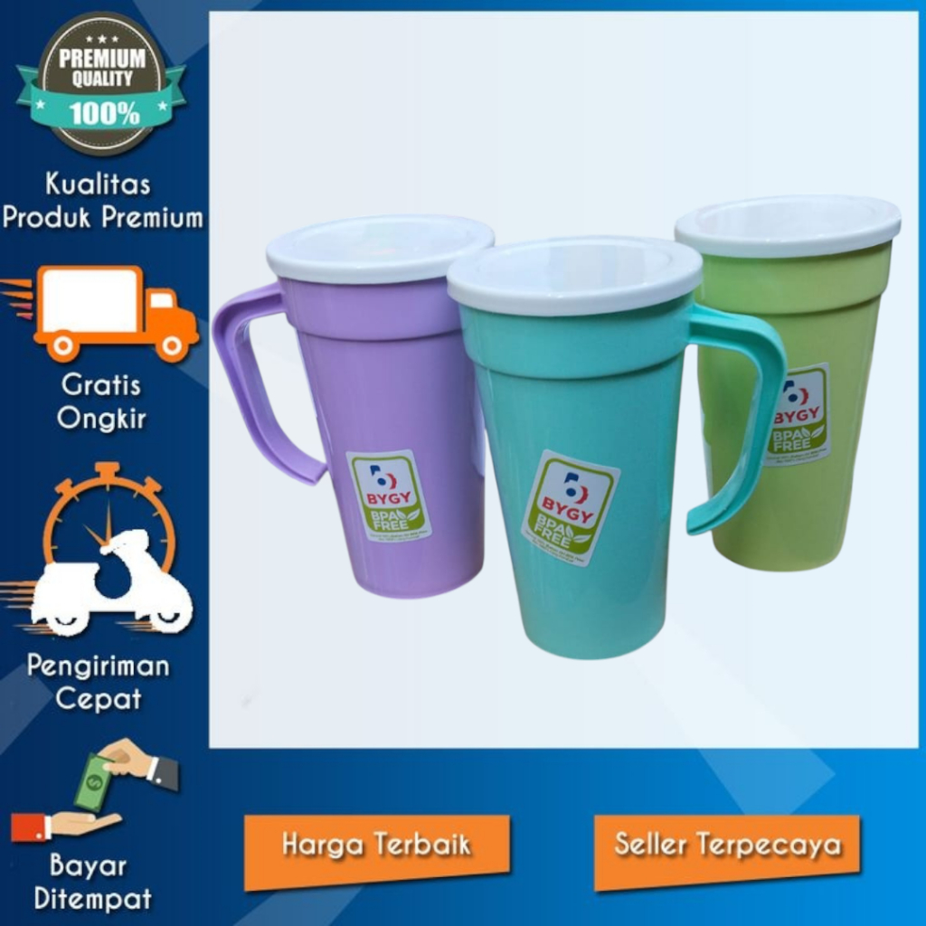 Gelas Anak Cangkir toddler lucu unik bpa free Bygy Mug Minum Unik Simpel Lucu 500Ml