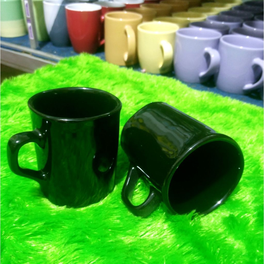muq keramik,gelas kopi ,hitam kecil