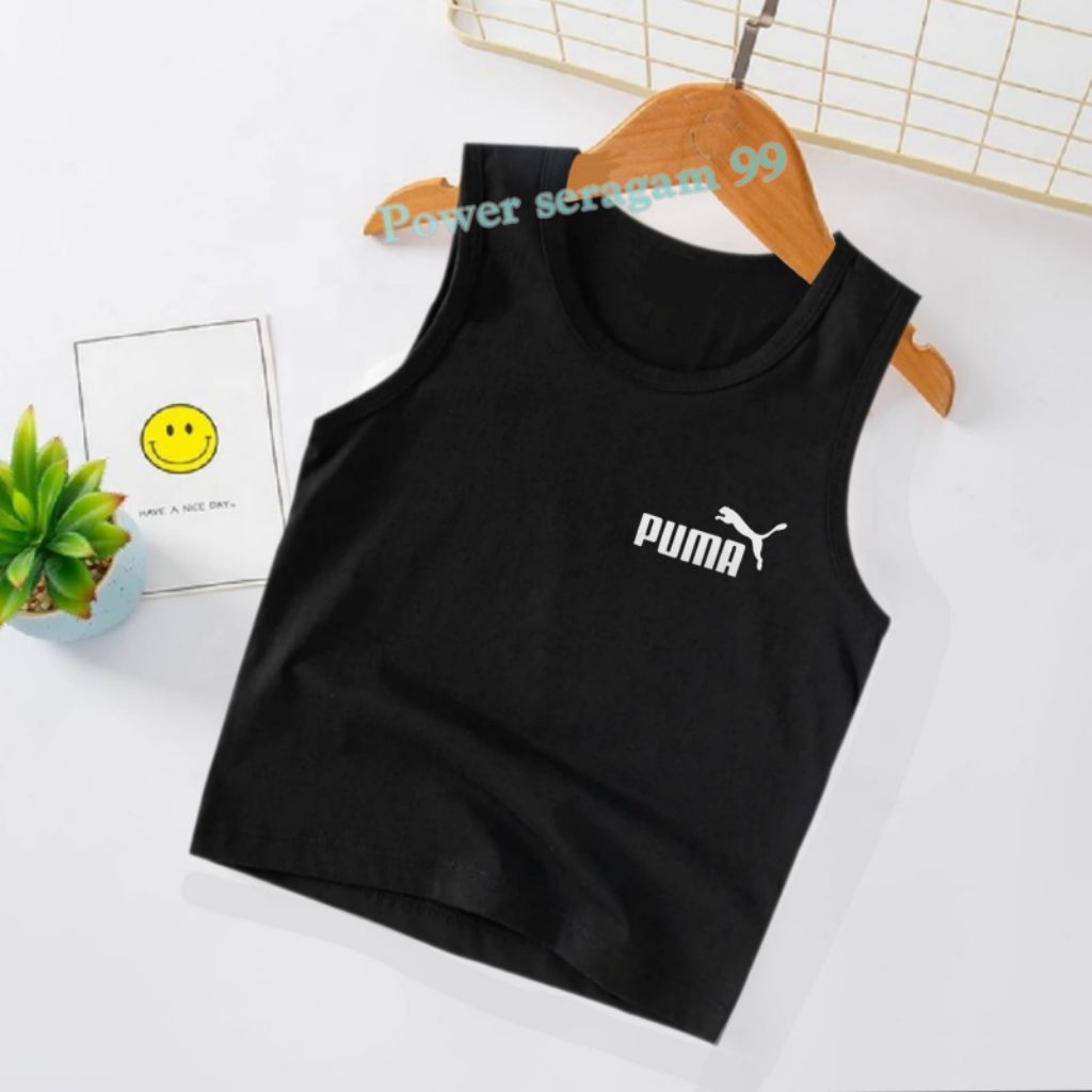 Atasan kaos Dalam Singlet Anak Laki-laki usia 2-15 Tahun Bahan Katun / Singlet Tanktop Anak Cewek Co