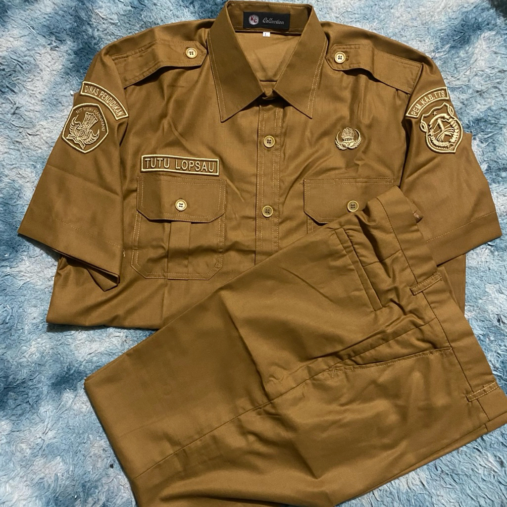 SERAGAM PNS SATU STELL/KEMEJA PNS FULL BORDIR TIMBUL 3D/KEMEJA PNS CUSTOM BORDIR/KEMEJA PNS LENGAN P