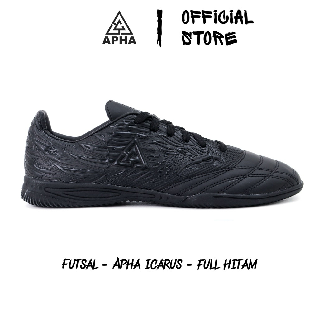 APHA - Sepatu Futsal Apha Icarus Full Hitam