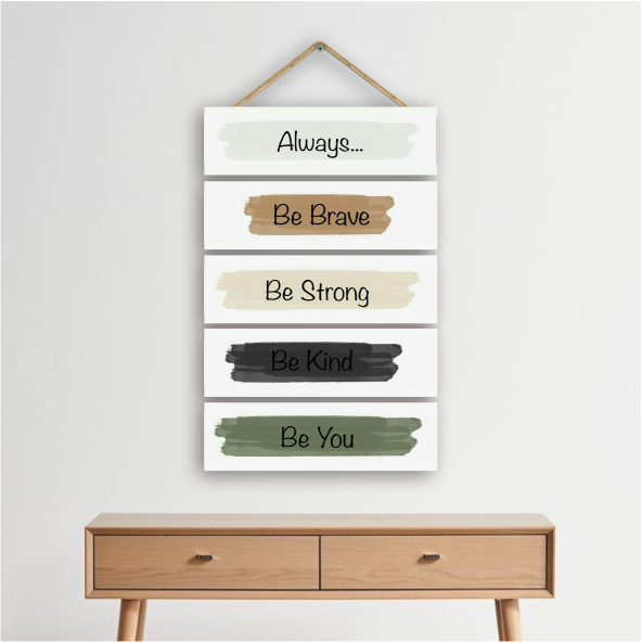 HIASAN DINDING AESTHETIC10x30cm KATA-KATA MOTIVASI MODEL GANTUNG