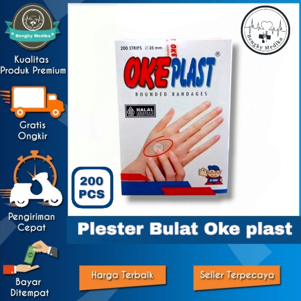 Plester OK Plast   Plester Bulat Plester Infus Isi 200Pcs