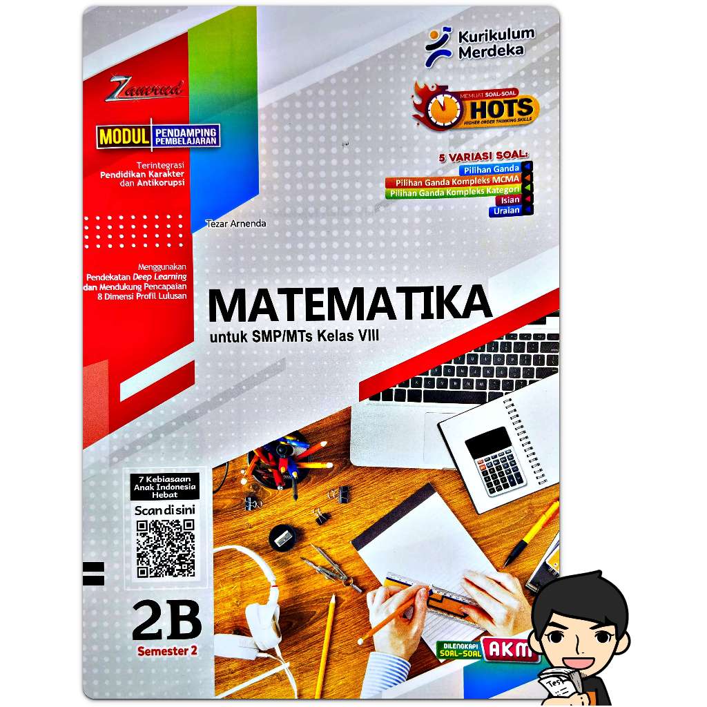 LKS MATEMATIKA SMP KELAS VIII 8 SEMESTER 2 2025-2026 Deep Learning | KURIKULUM MERDEKA | Zamrud