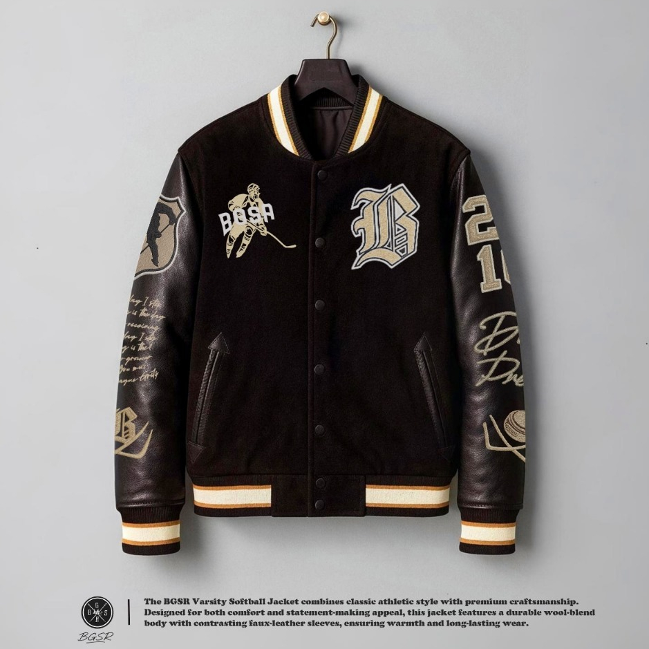 BGSRMMXVI - Jaket Varsity Baseball Pria Wanita - Varsity Jacket Vintage Baseball M L XL XXL Oversize