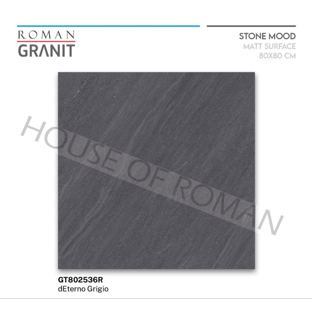 Roman Granit GT802536R dEterno Grigio 80x80 Kw1