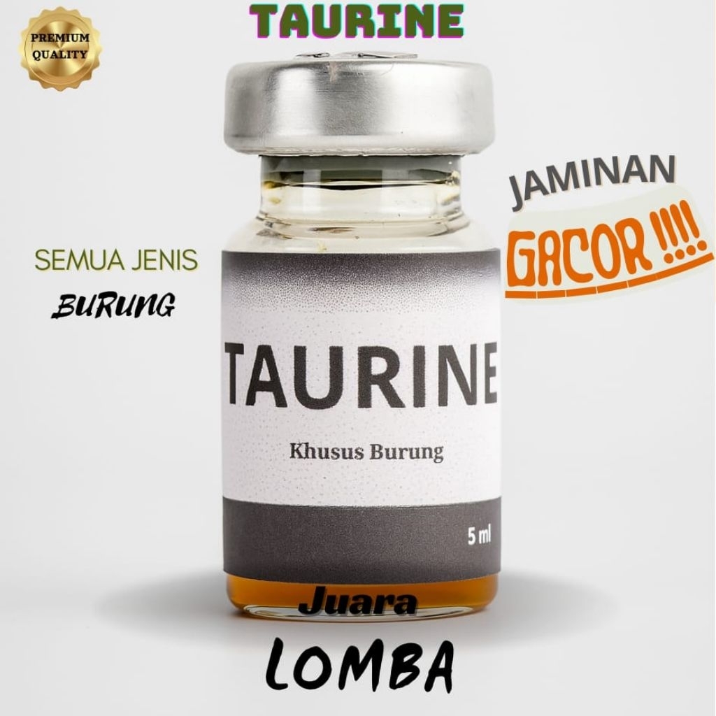 TAURINE Untuk Burung Juara Lomba Penggacor Semua Burung Kicau isi 5 ml