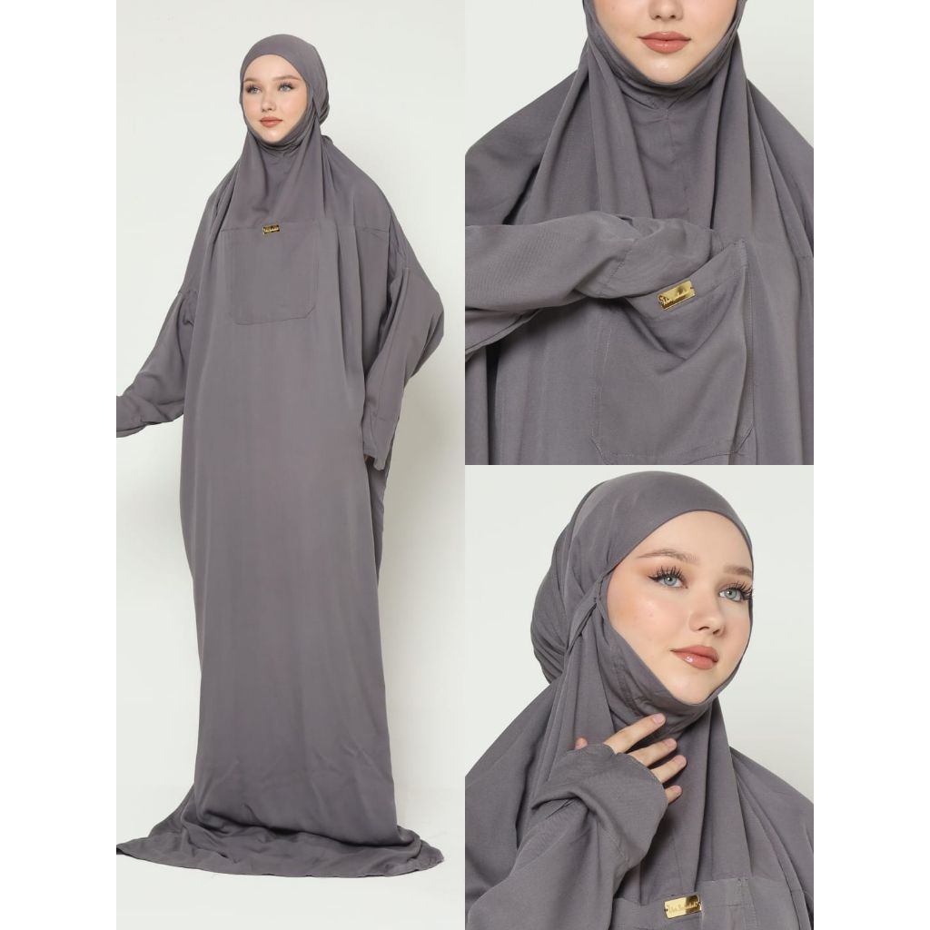 MUKENA RAYON TWIL PREMIUM,MUKENA DEWASA,MUKENA MENUTUP DAGU,MUKENA TERUSAN BAHAN TWILL
