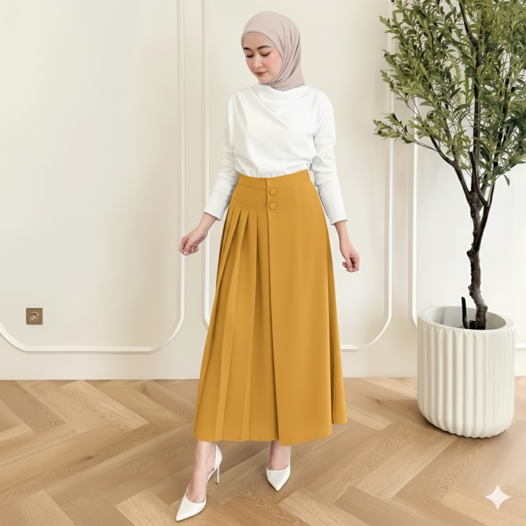 Best Sale Celana Kulot Rok Wanita High Waist Casual Formal Bahan Furano Nyaman Dipakai