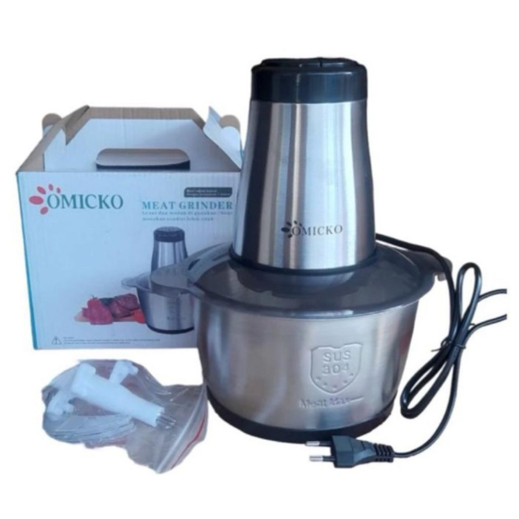 CHOPPER BLENDER DAGING OMICKO 2 LITER STAINLESS STEEL - MEAT GRINDER OMICKO 2 LITER - CHOPPER DAGING