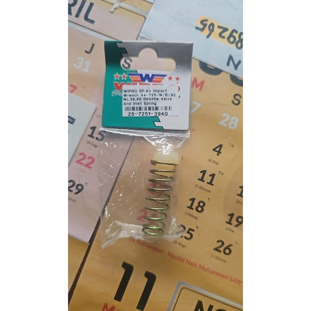 WIPRO THROTTLE VALVE & INLET SPRING AIR IMPACT 1" AS-725 IMPEK ANGIN 1 INCH AS725N AS725B AS925 SPAR