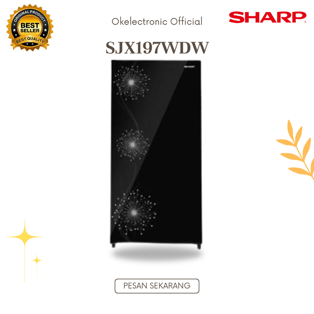 Kulkas 1 Pintu Sharp SJ-X 197W DW/ SJX 197W DW/ SJ-X-197W-DW/ SJX197W DW/ SJ-X-197-W-DW/GARANSI ORI