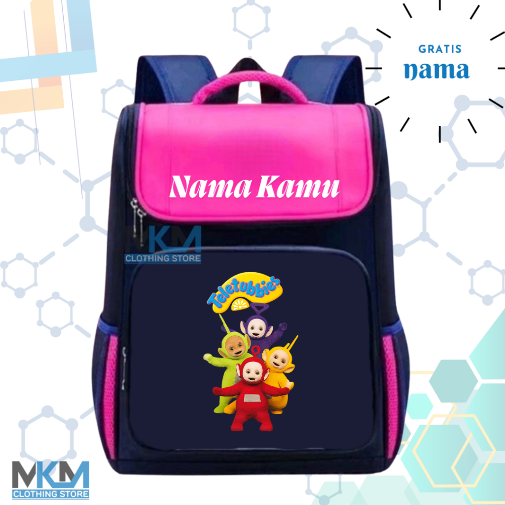 Tas Sekolah Anak SD/TK Teletubbies I Tas Ransel Anak TK/SD Teletubbies I Free Nama Terbaru
