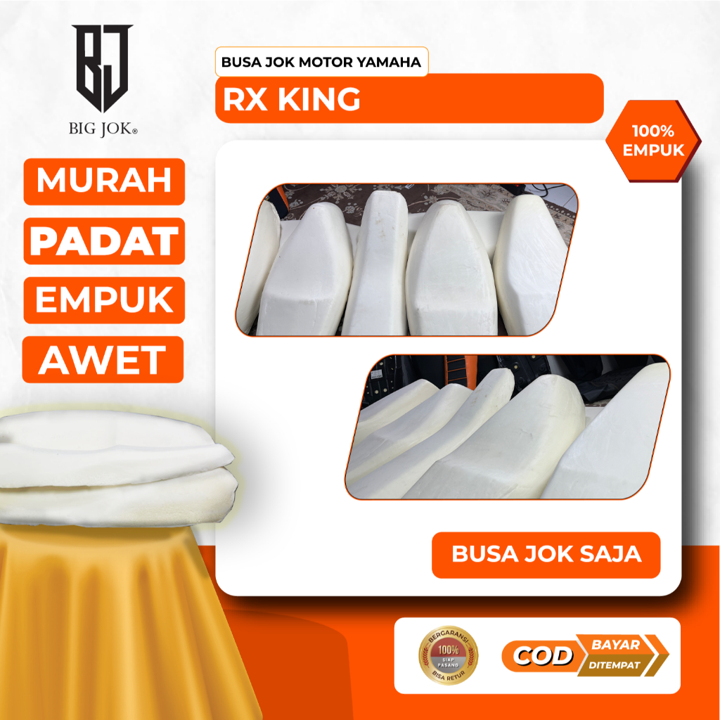 Busa jok motor rx king I Busa utuh cetak pabrik padat & empuk