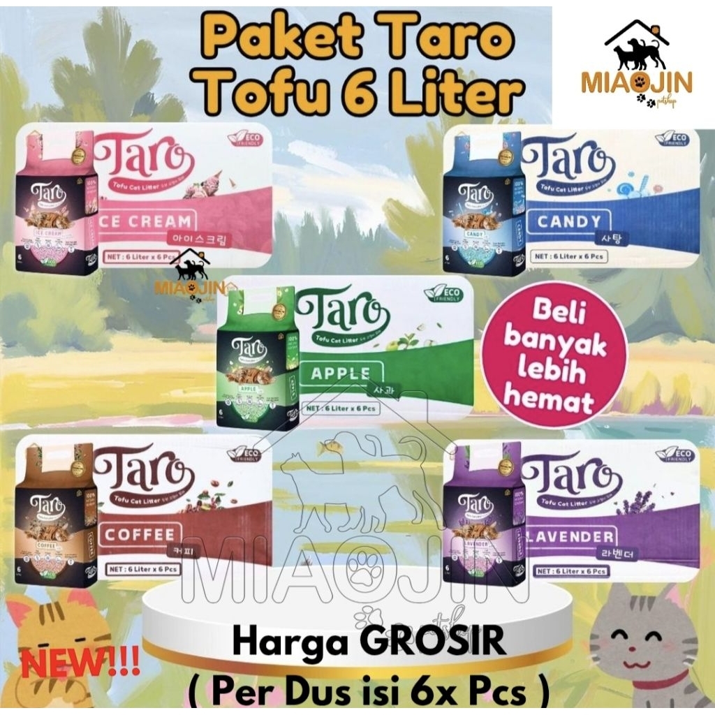 Pasir Kucing Tofu GROSIR ( per dus isi 6x pcs ) - Soya Kit Cat Litter GumpaL Wangi Bentonite Clumpin