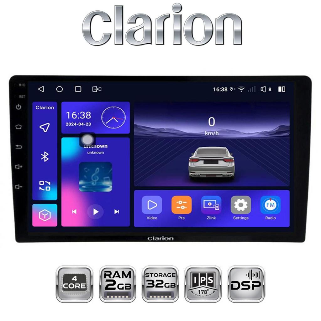 Clarion GL-300 9 Inch 2/32 GB Head Unit Android Mobil 11 IPS 1280x800P wired wireless Carplay & Andr