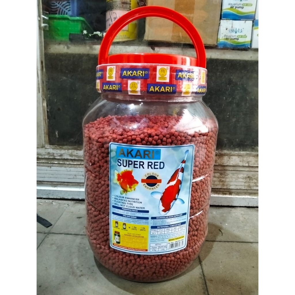 Akari Super Red Spirulina 4 kg Toples 5mm