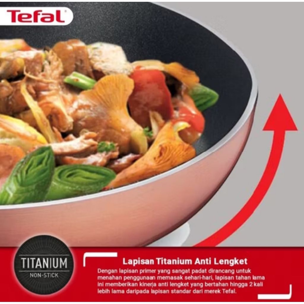 Shopp_Annn Tefal Frypan Cook & Shinee 24Cm - Tefal Wajan Anti Lengket - Tefal Cook & Shinee Series