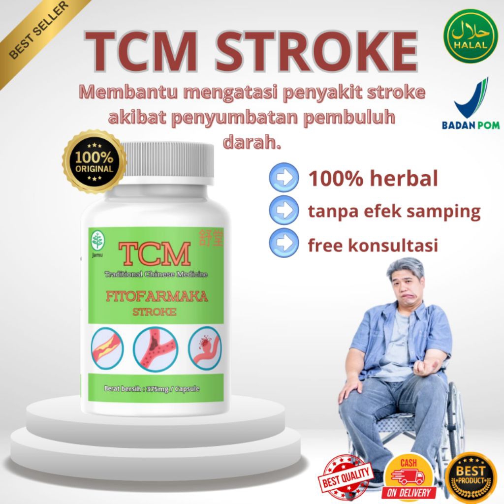 TCM HERBAL CINA  STROKE Obat Herbal Tradisional Cina untuk Stroke Ringan Berat Lumpuh & Jari Kaku Ha