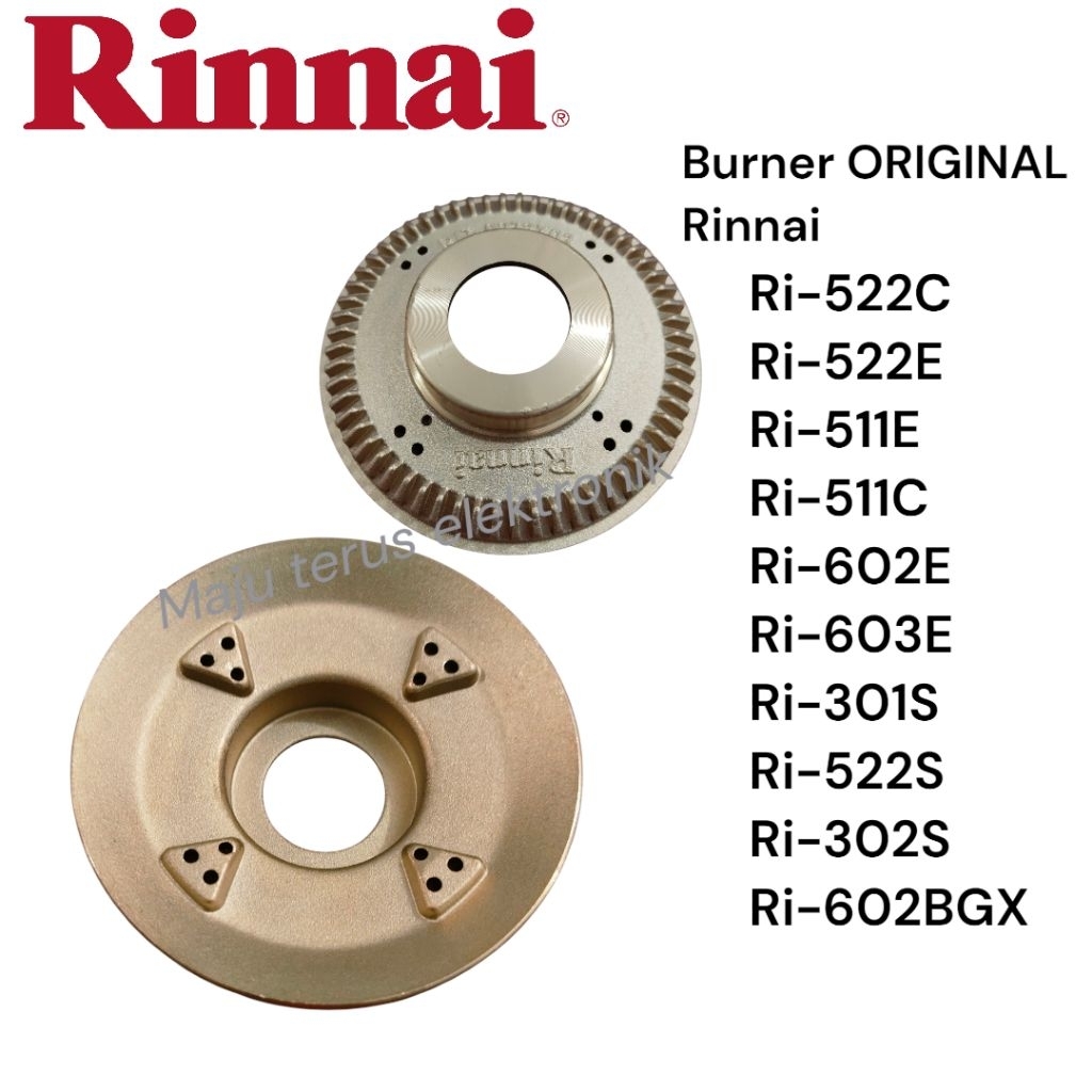 Burner kompor gas Rinnai ORIGINAL/burner kuningan Rinnai