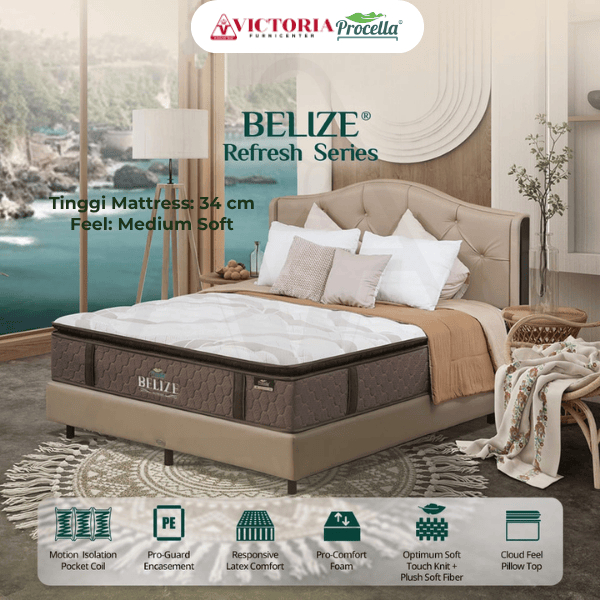 Procella Belize 160x200 160 x 200 Fullset Full Bed Set Springbed Spring Bed Termurah