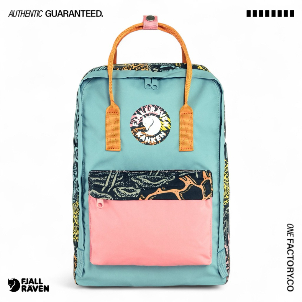 Fjallraven Kanken Backpack Art Plue WoodLand 16L 100%Original