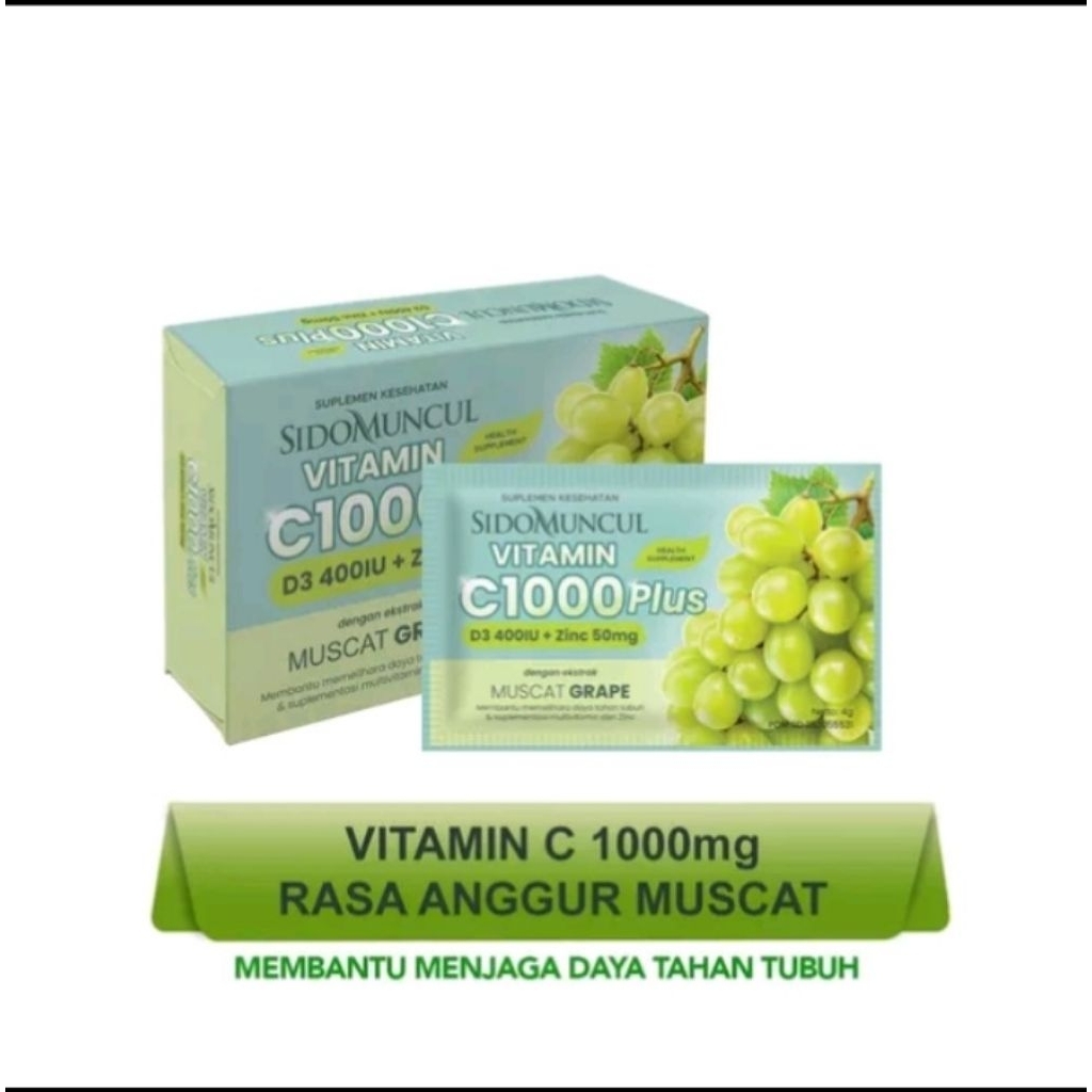 Vitamin C 1000 mg/Vit C 1000/Sido Muncul Vit C 1000 - Lemon/Orange/Anggur Muscat