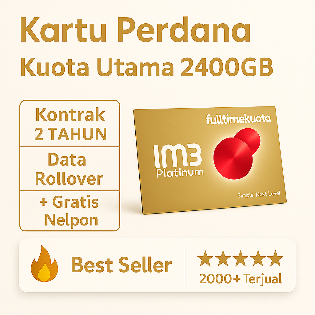 [PROMO TERBATAS] PAKET KUOTA INDOSAT 2400 GB 24 BULAN FULL KUOTA UTAMA 24 JAM BERGARANSI