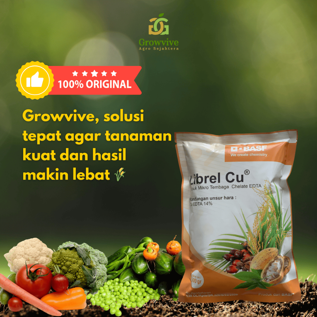 Pupuk Mikro Librel Cu 500 Gram Meningkatkan Kualitas Hasil Panen Atasi Kekurangan Unsur Hara Mikro C