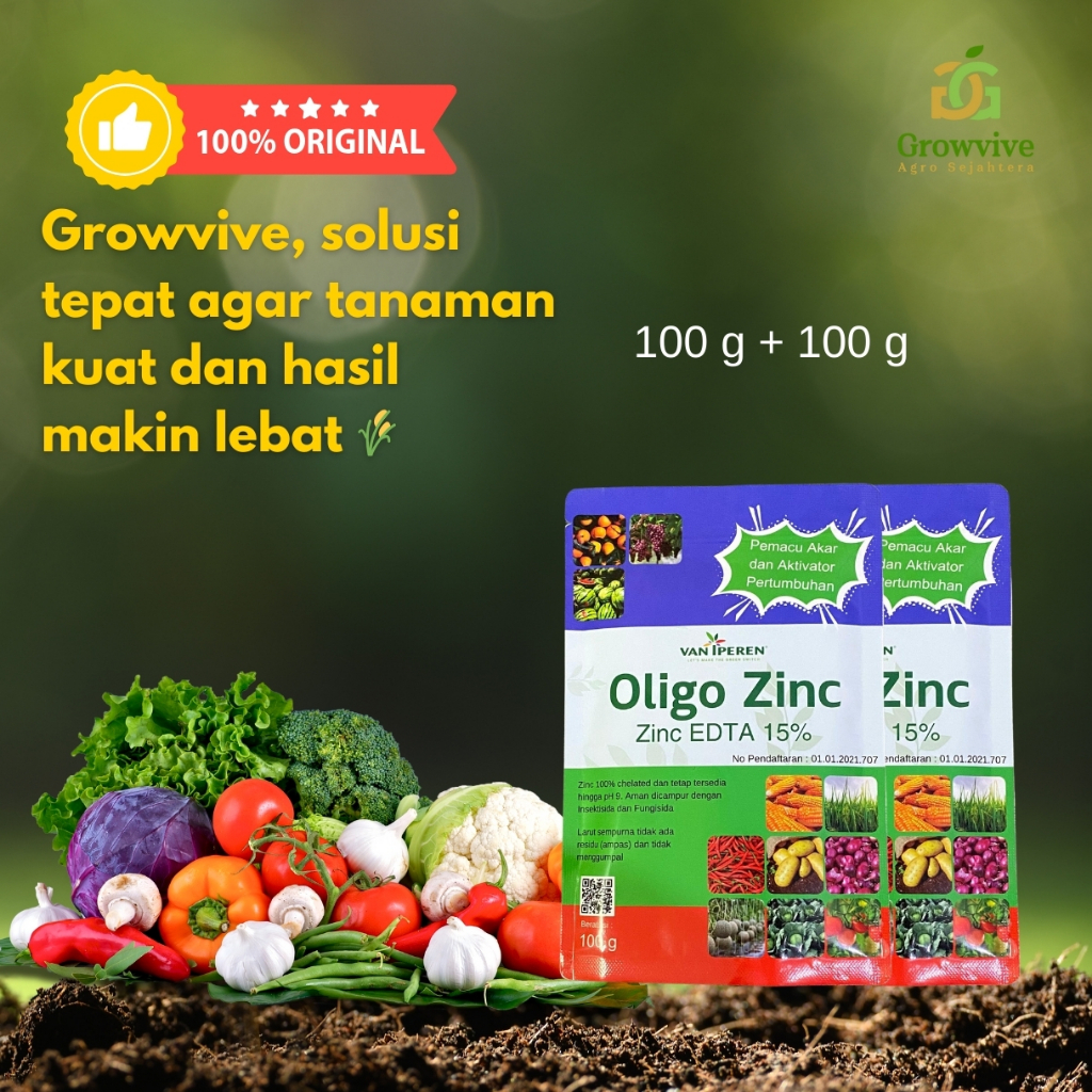 Pupuk Zinc Edta (Oligo Zn) untuk Tanaman 200 gram Pupuk Seng Murni Cepat Larut Pertumbuhan Akar Tuna