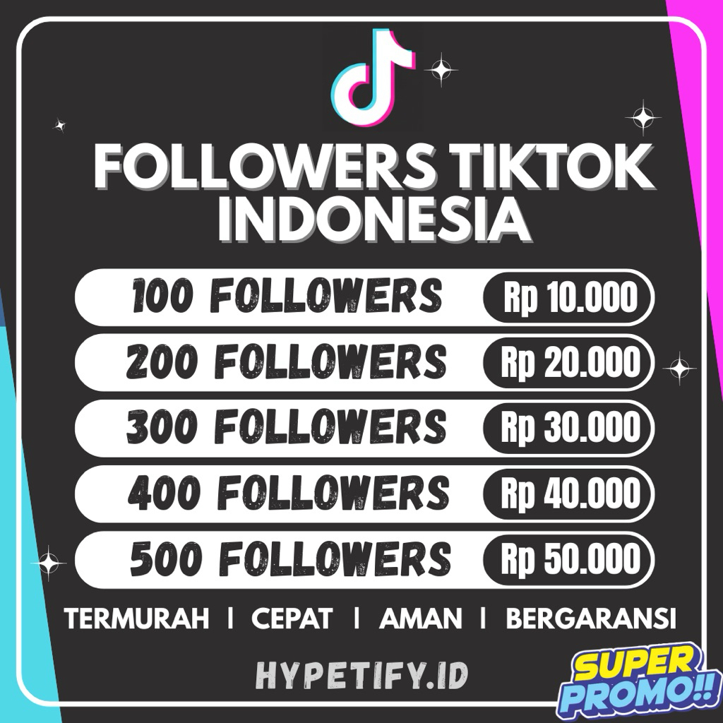 Followers Tiktok Indonesia Aktif Permanen Bergaransi | Followers TIKTOK