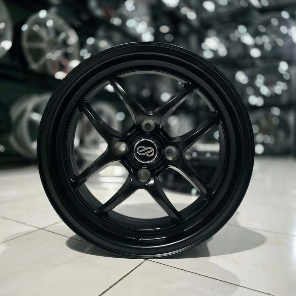 Velg Enkei Tuning Brand New R15 Pcd 4x100 Lebar 6.5 Et 42 Warna black Satin Kondisi Baru | Velg Mobi