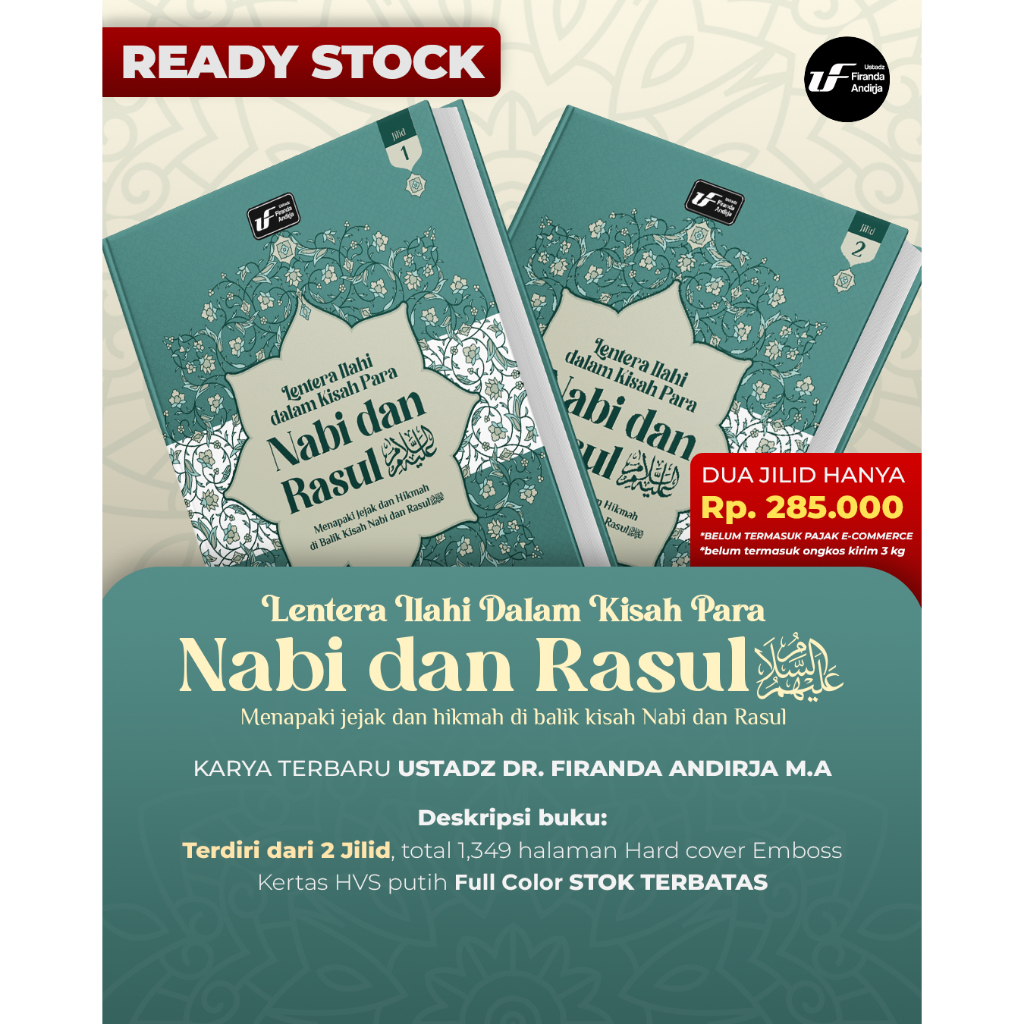 BUKU LENTERA ILAHI DALAM KISAH PARA NABI DAN RASUL (TERBARU) -  KARYA USTADZ DR. FIRANDA ANDIRJA