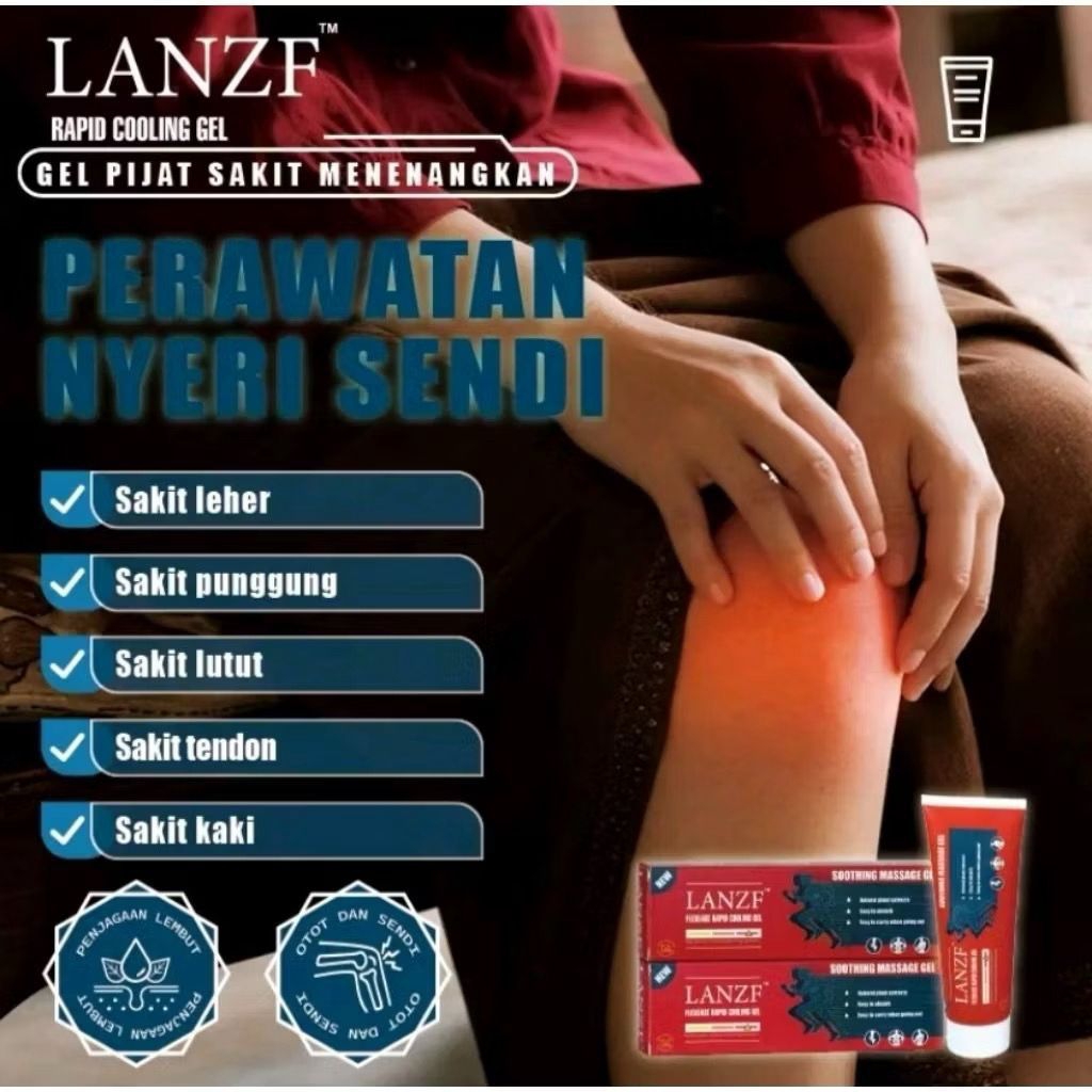 LANZF Fast-Acting Muscle Cream Continue Relaxing Joint Massage Gel Pijat Otot Sendi Atasi Permasalah