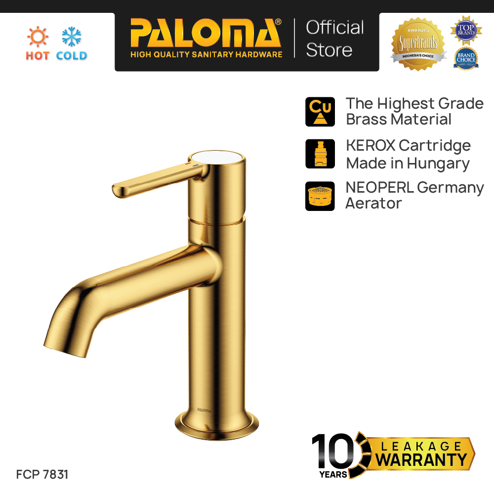 PALOMA FCP 7831 Keran Mixer Wastafel Keran Cuci Tangan Keran Wastafel Cold Hot Mix Panas Dingin Kera