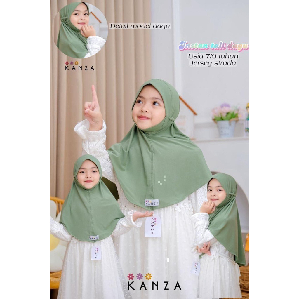 Hijab anak instan tali dagu