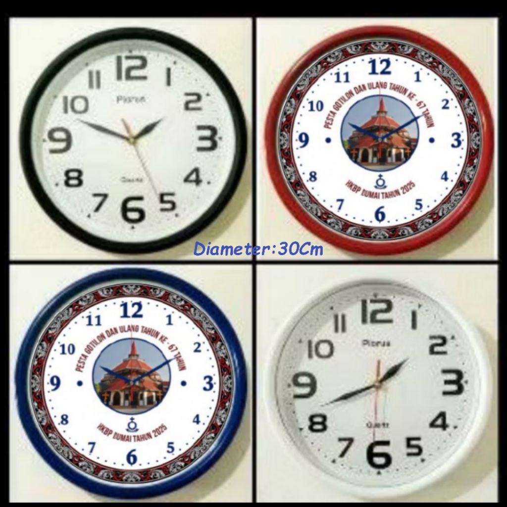 Jam dinding custom/jam dinding diameter 30cm promosi/Jam dinding souvenir/jam dinding custom murah/S