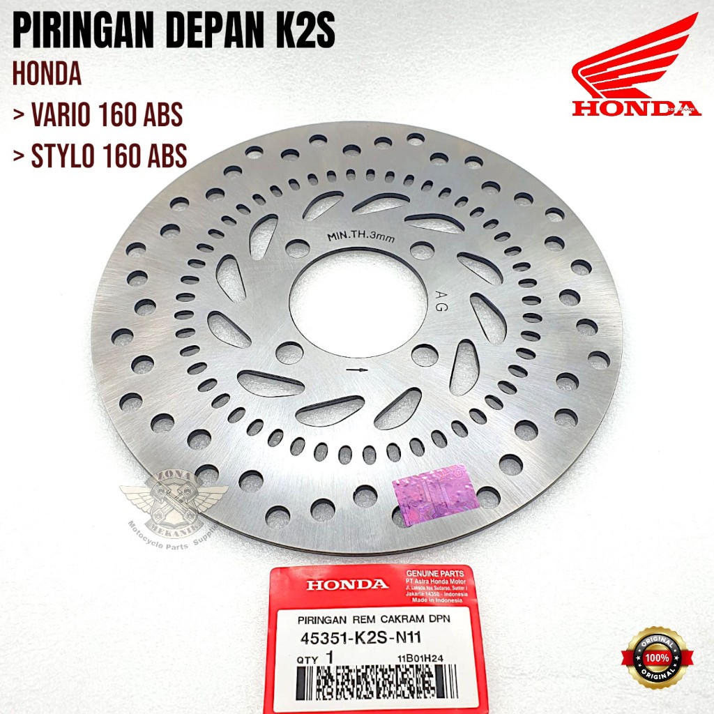 Piringan Depan Vario 160 ABS Stylo 160 Original Honda Cakram Depan Vario 160 Piringan Depan K2S