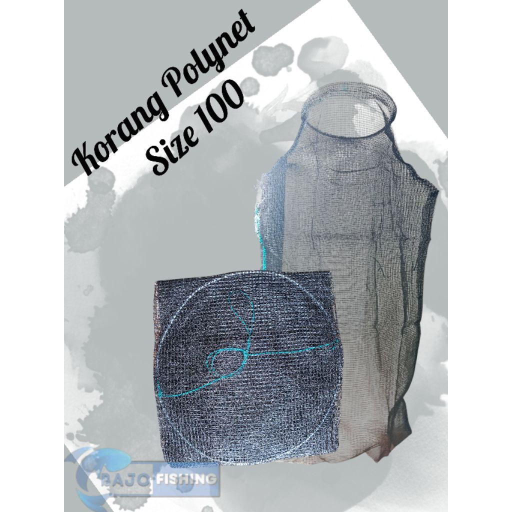 Korang Udang Ikan Hitam Polynet Kawat Size 100