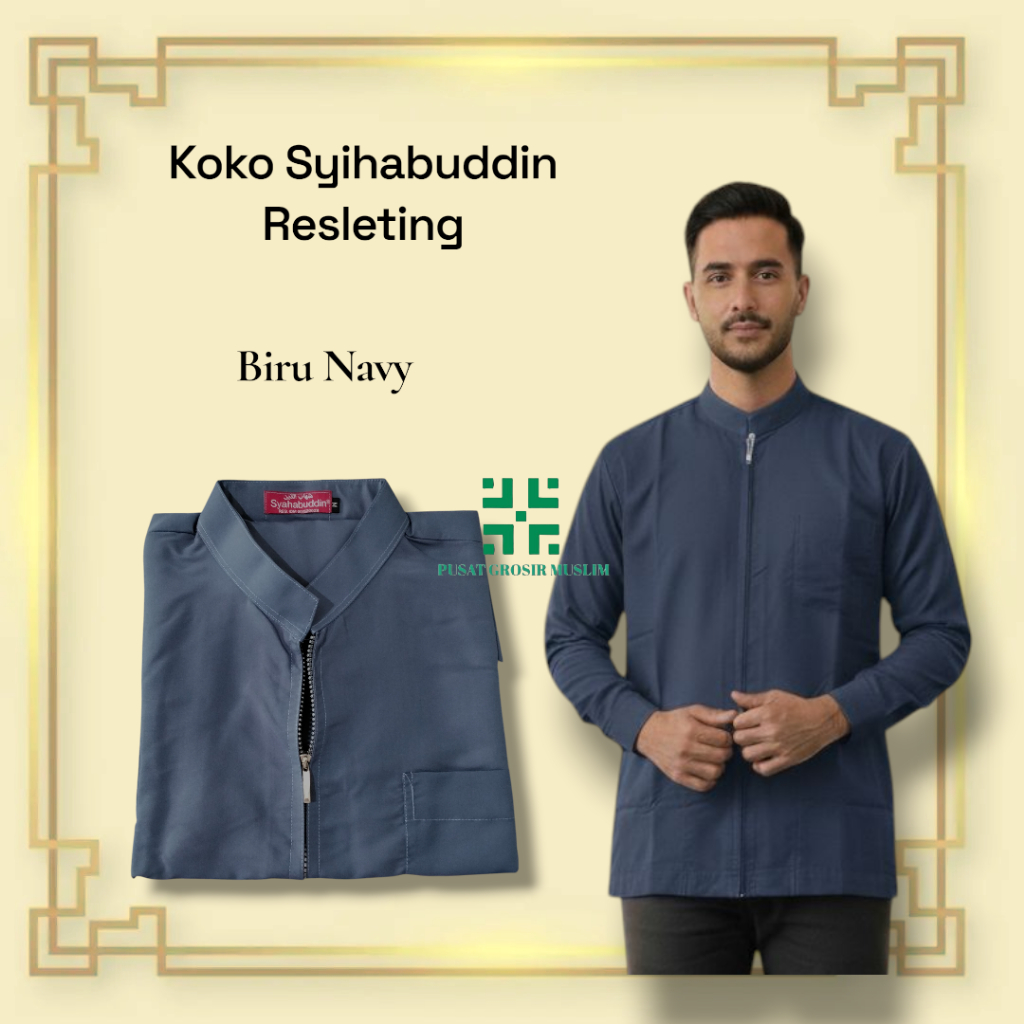 Koko Syihabudin Yamani Resleting, baju koko syahabuddin Biru Navy Series