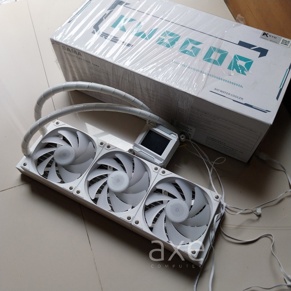 Aio 360 kyo sama cpu liquid cooler Kw360R  white argb panel white second