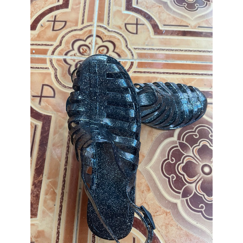 PRELOVED MELISSA HEELS BLACK | HEELS JELLY WANITA